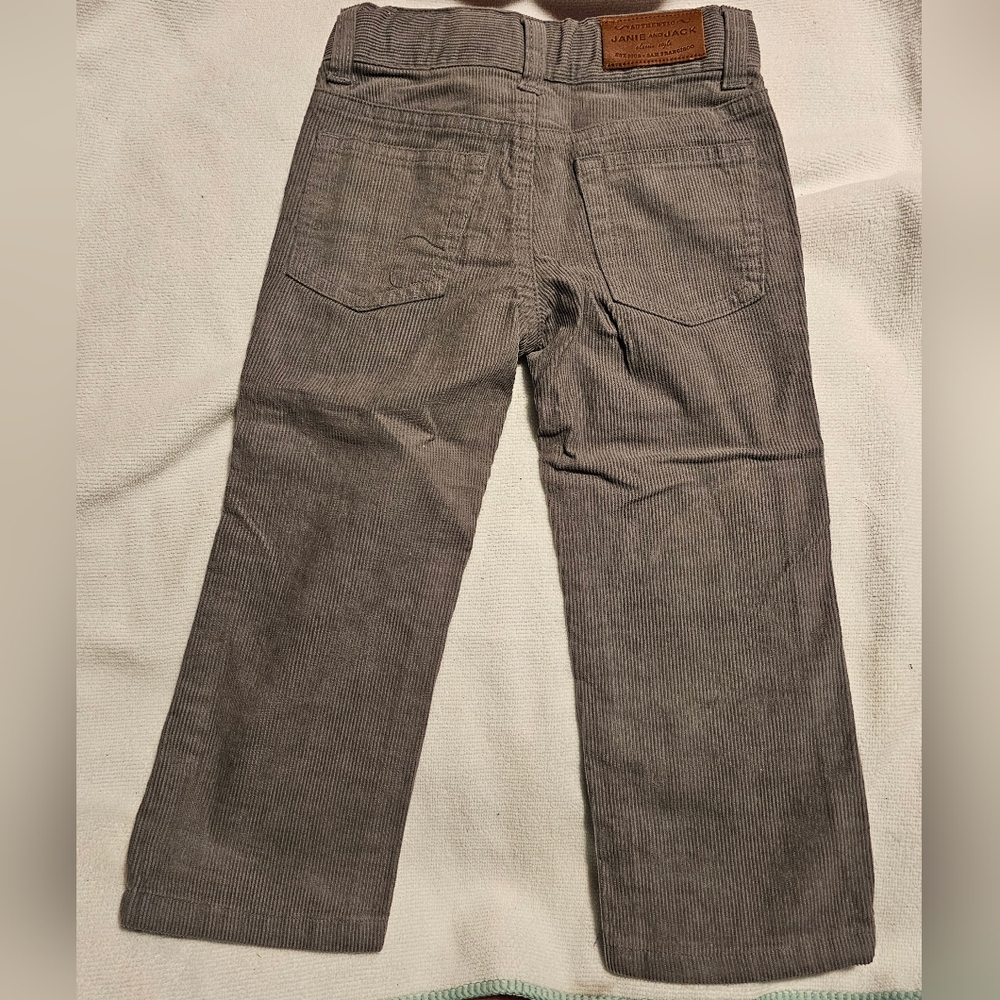 Janie and Jack Pants Classic Corduroy Pants Cords Gray Grey Toddler Size 2T NEW - Picture 4 of 5